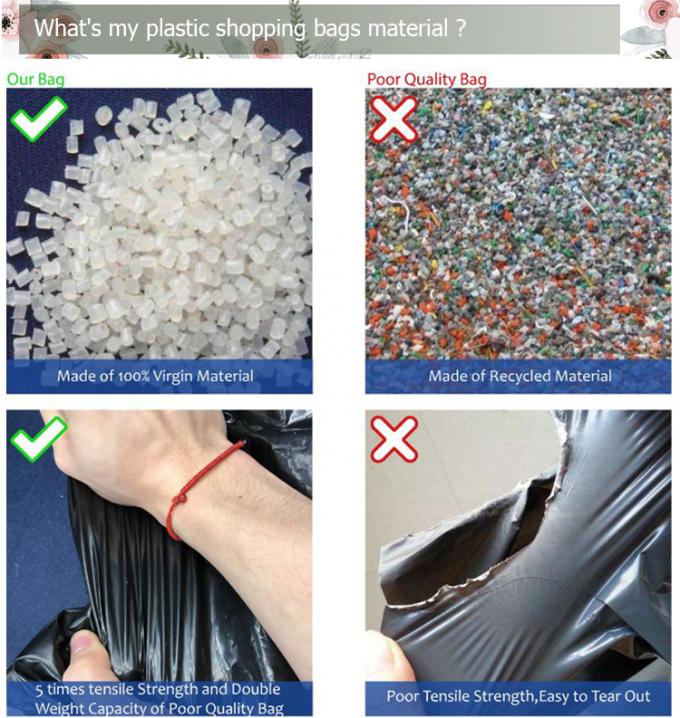 HDPE / LDPE Die Cut Patch Handle Custom Plastic Merchandise Torby detaliczne z własnym logo