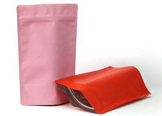 Matowe, matowe, aluminiowe woreczki z zamkiem błyskawicznym z czarnej herbaty Doypack Mylar do przechowywania żywności