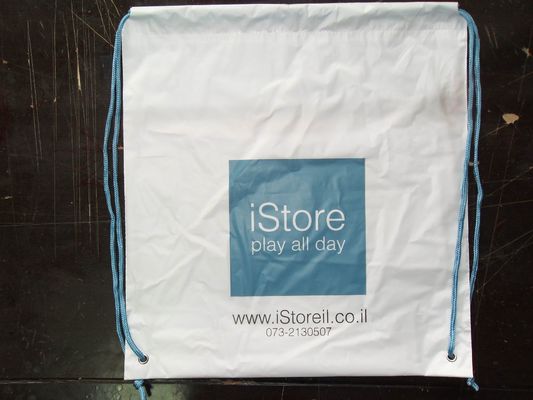 Dostosowane białe plastikowe sznurkiem plecak torba na zakupy w sklepie Apple Store